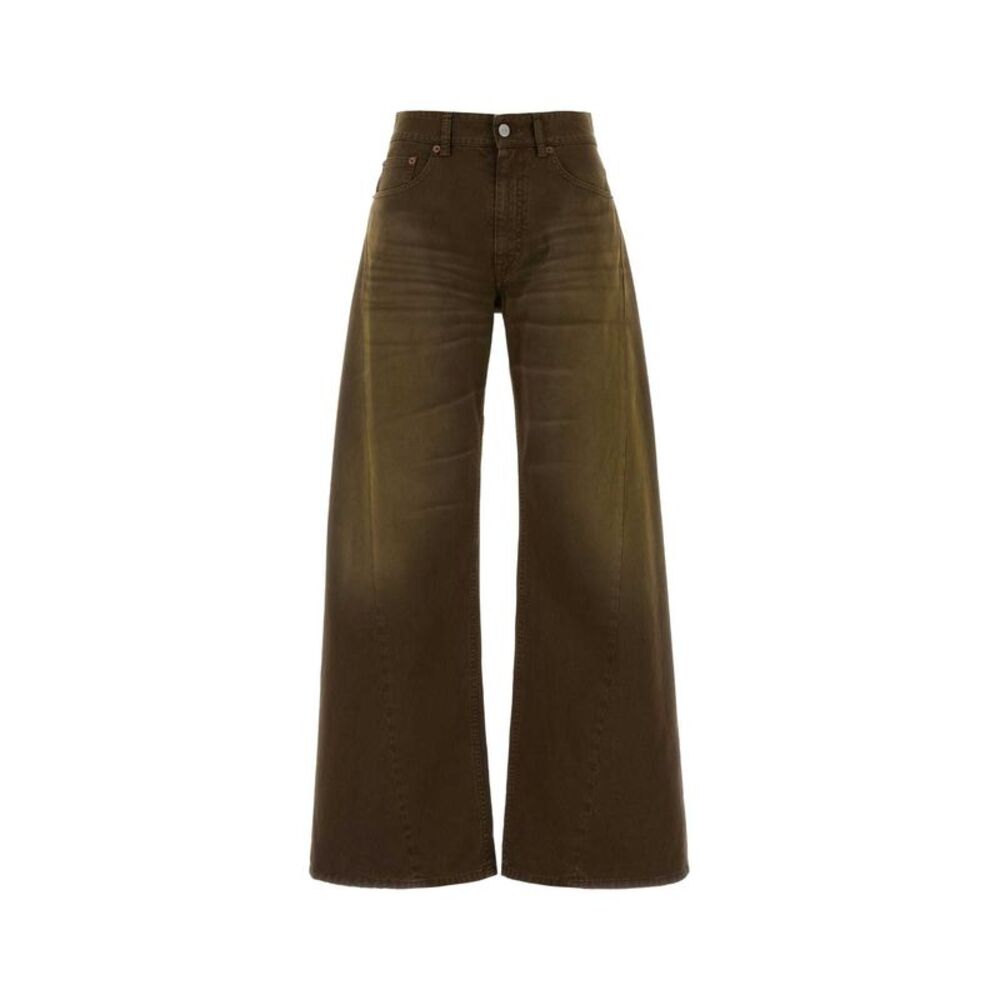 Mm6 Maison Margiela Women Khaki Denim Jeans